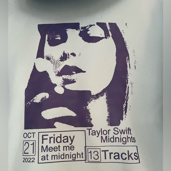 Taylor Swift Midnights Sky Blue Concert Hoodie in excellent like new condition - Picture 3 of 9